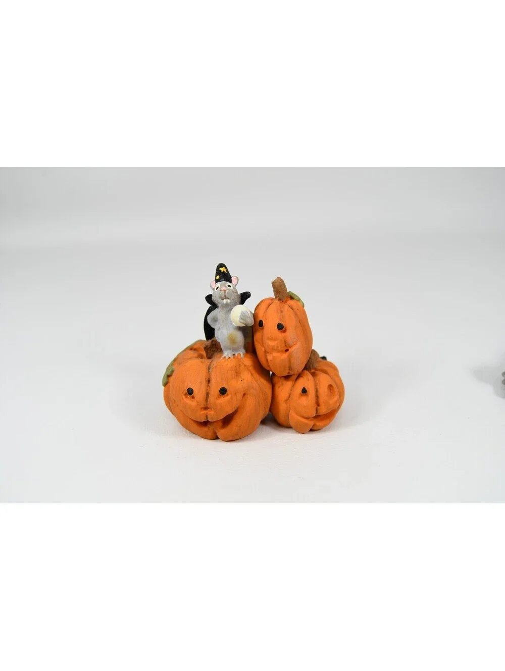 Halloween Witch Wizard Rat Enesco Mouse House Miniature Figures Vintage 1980s